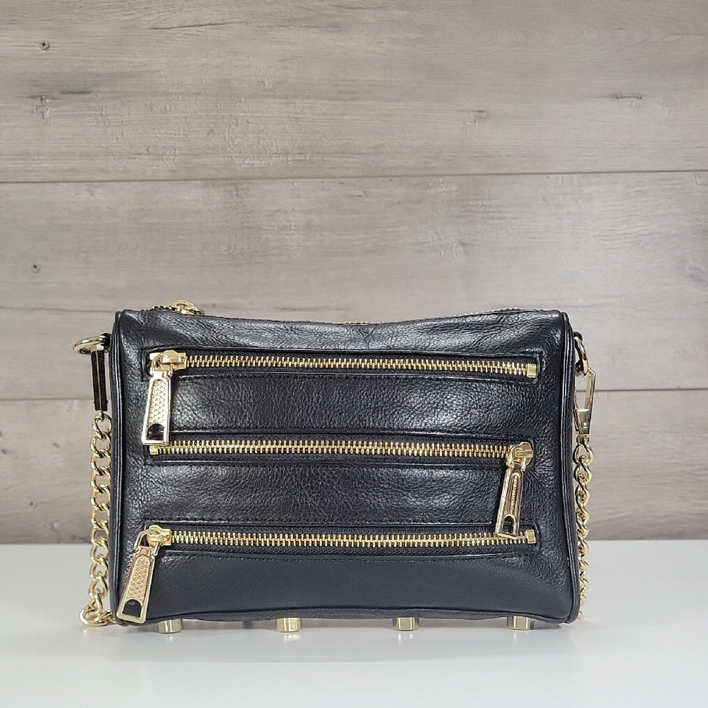Rebecca Minkoff 3 Zip Rocker Crossbody Shoulder Bag Purse Handbag Tote
